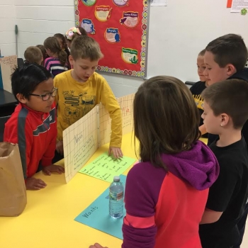 students showing HIVE time projects